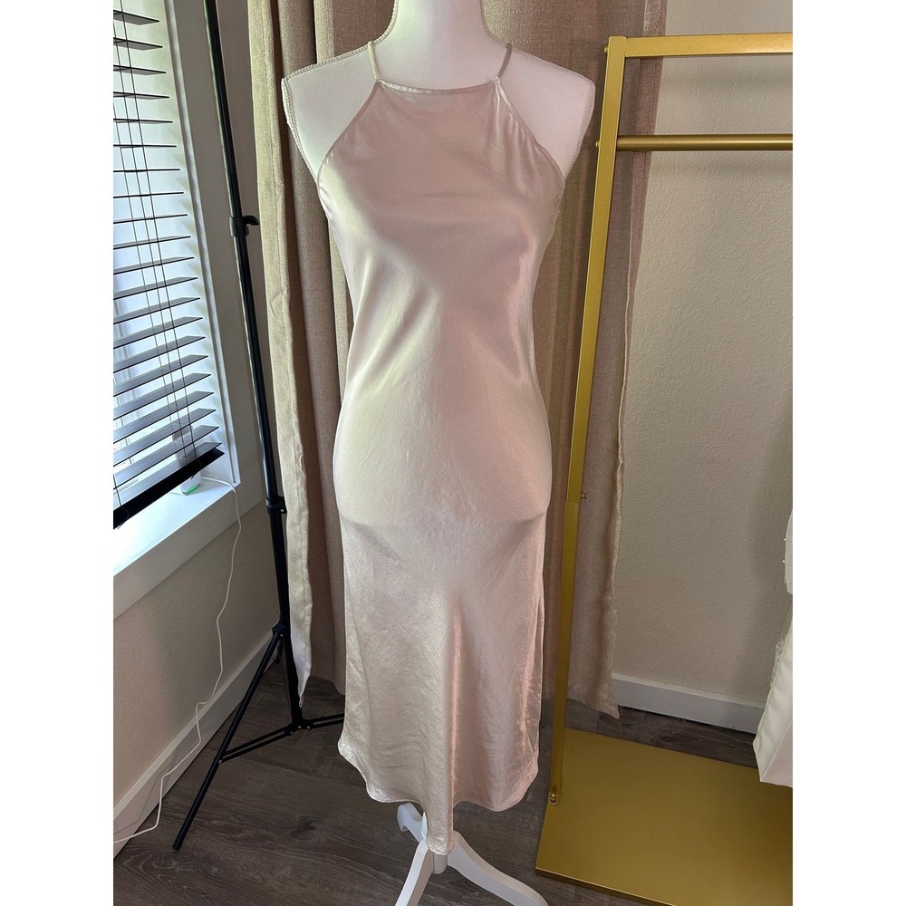 Coastal Morning Brushed Satin Dress